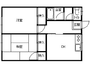 弘前 アパート 新寺町 ニューハイツ間取り