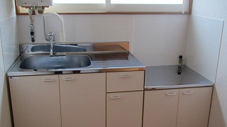 15-1 弘前 アパート 亀甲町 福寿荘D号室キッチン