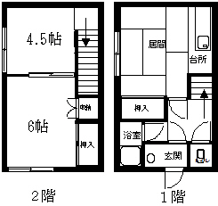 15-1 弘前 アパート 旭ヶ丘2 間取り