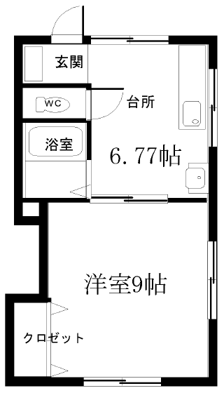 ストーリー紙漉 間取り図 弘前 アパート紙漉町