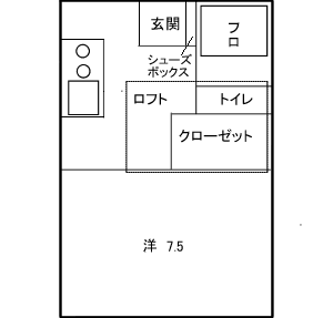 ウインズⅡ間取り図 弘前 アパート 富野町