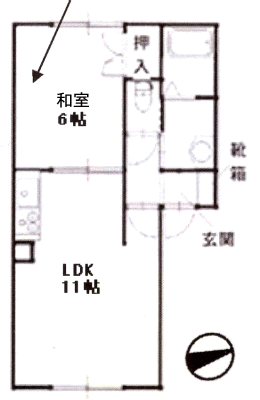 ハイセレールドリーム 間取り図 弘前 賃貸 取上