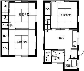 弘前 貸家 大原3丁目 間取り